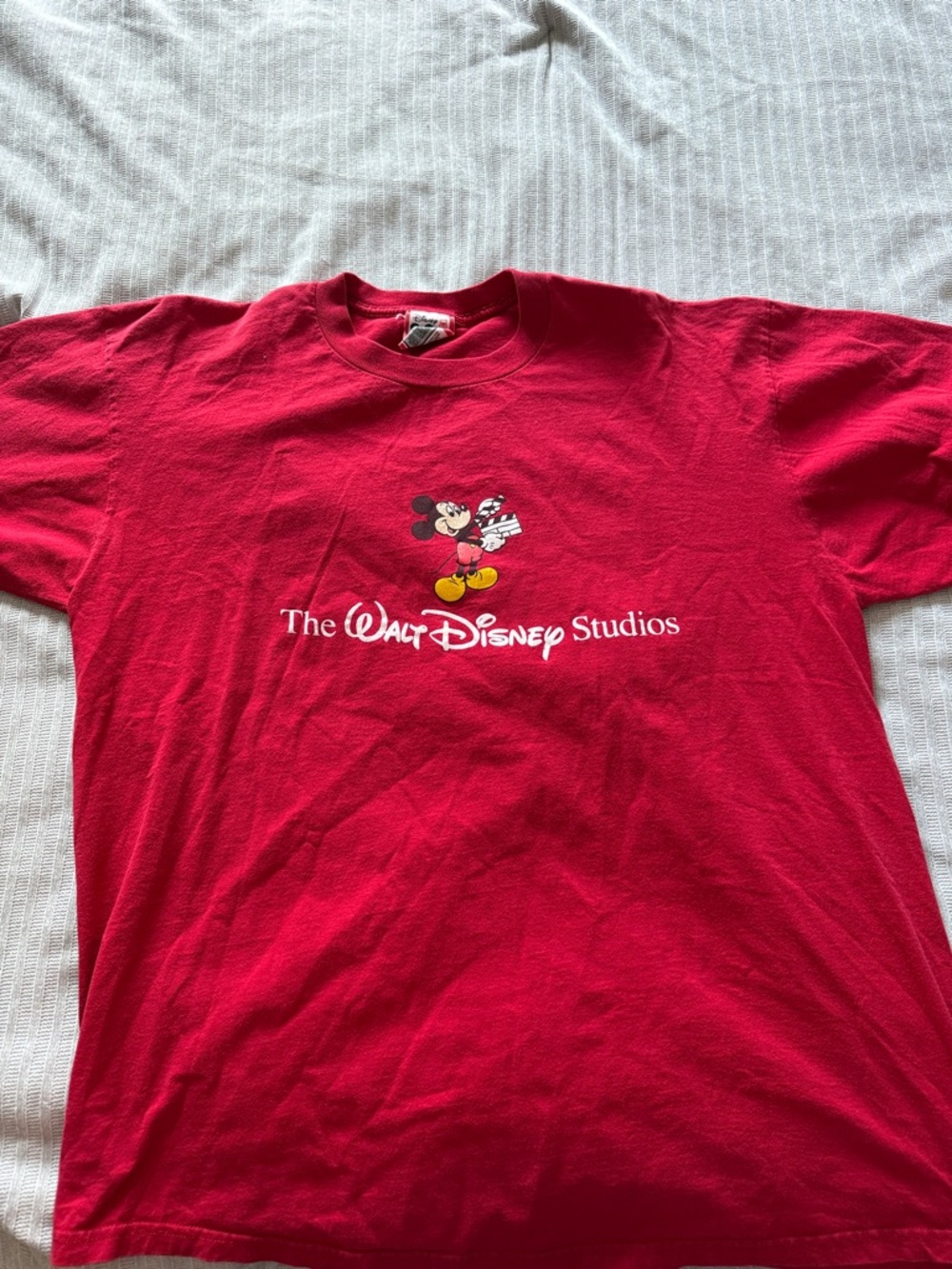 Disney Red Mickey Mouse "The Walt Disney Studios" T‑Shirt